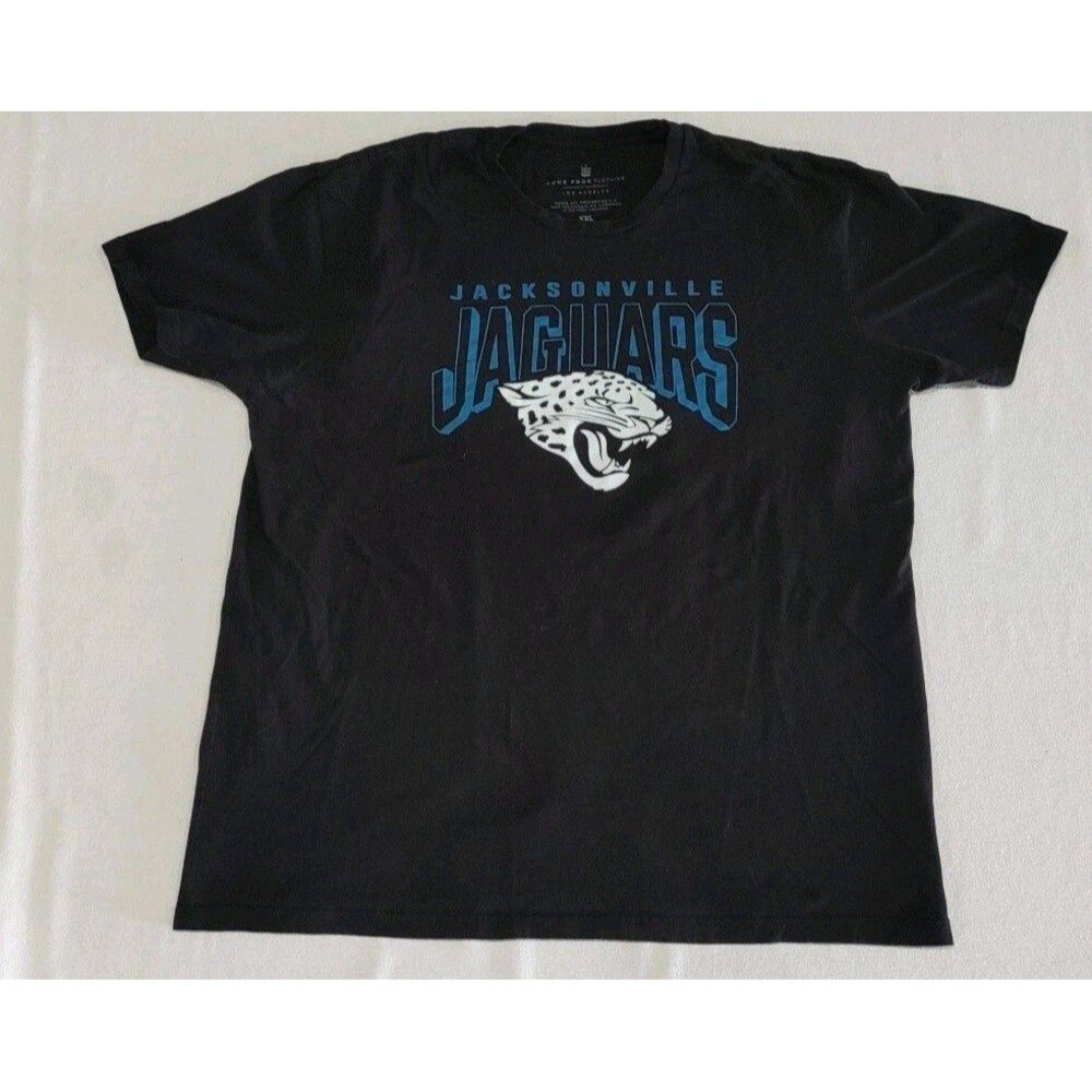 NFL Jacksonville Jaguars Short Sleeve Black T-Shirt Adult Size XXL 2XL